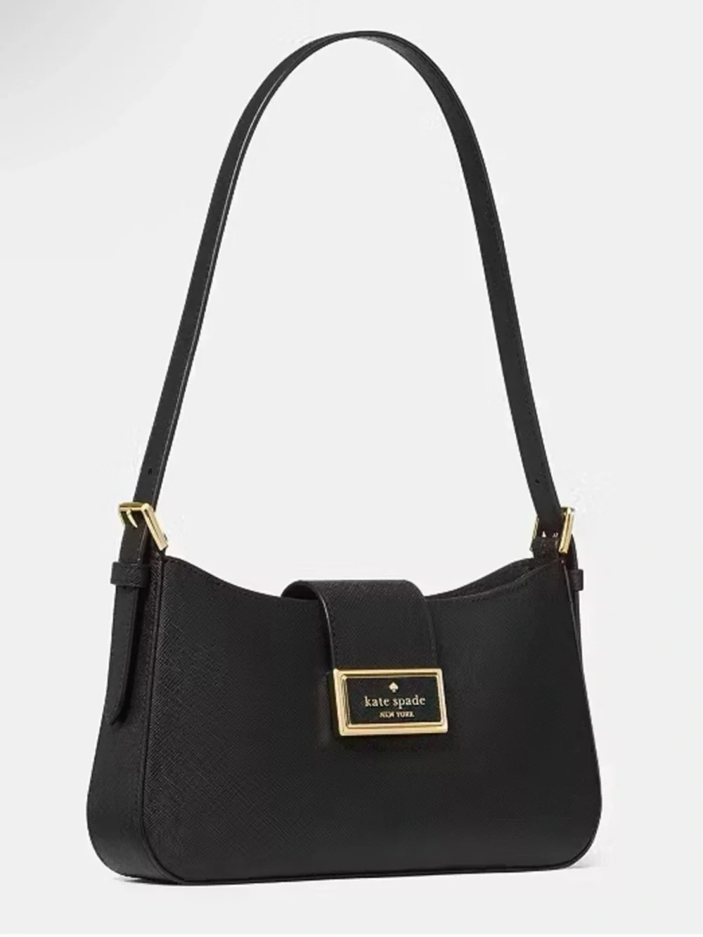 Kate Spade New York Reegan Saffiano Leather Shoulder Bag Black